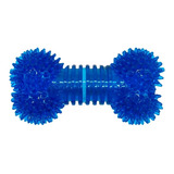 Juguete Para Perros Hueso Huppy De Goma Azul Juguete Dental