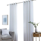 Cortina Oxford De Sala/quarto 300x270 Para Varão - Cor Branco