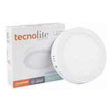 Lámpara De Sobreponer 12w Led Tecno Lite Blanca Luz Fría