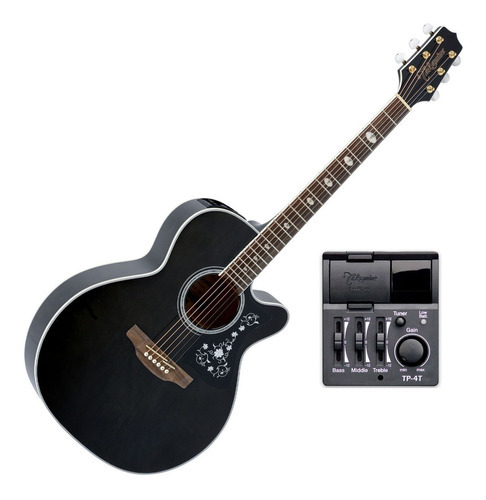 Violão Eletrico Aço Takamine Gn75ce Tbk Black Tampo Sólido