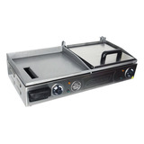 Chapa Lanches Elétrica C Prensa 70x30 Profissional Inox 110v