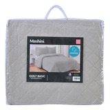 Quilt Mashini Cordoba 1.5 Plazas Color Verde Grisaceo Murray