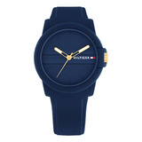 Reloj Tommy Hilfiger Para Mujer De Silicona Azul 1782692