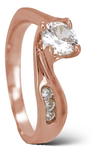 Anillo Compromiso Oro Rosa 10k Aria Video Cz 