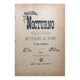 Partitura Antigua Cucuta Nocturno Silva Musica Peña 1914  