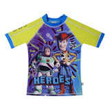 Polera Niño Manga Corta Uv 50 Verde Disney 