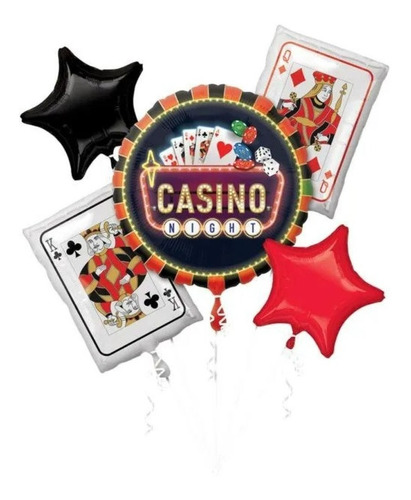 Ramillete Globos Casino Cartas Vegas Apuesta Poker 1jumbo +4