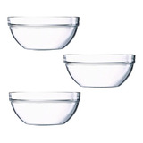 Set X3 Compotera Luminarc Apilable 12cm Bowl Vidrio