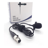 Microfone Lapela Brk Compativel Com Shure Xlr4 Pinos 