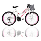 Bicicleta Infantil Aro 24 Athor Musa 18v Feminina C/cestinha