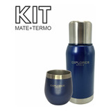 Mate 193 Ml + Termo 750 Ml Azul