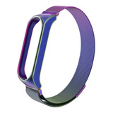 Pulseira Metal Aço Inox Para Xiaomi Mi Band 3 E Mi Band 4 Cor Degrade