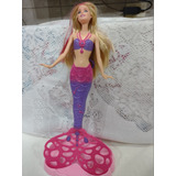 Boneca Barbie Sereia Que Faz Bolhas De Sabão. Funcionando.