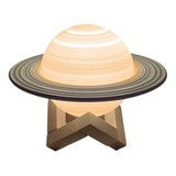 Luminária Saturno Planeta Led Cor Enfeite Mesa Escritório 