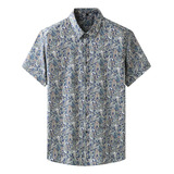 Camisa De Manga Corta Para Hombre De Talla Grande Vacation F