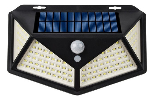 Foco Solar 100 Led Exterior Con Sensor De Movimiento Lámpar