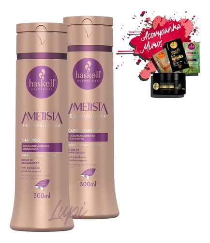  Kit Haskell Ametista Shampoo Condicionador 300ml