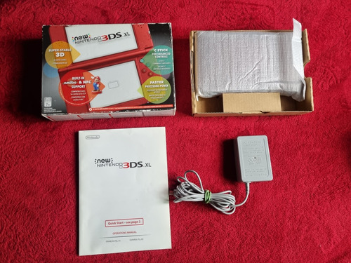 New 3ds Xl + Caja Y Manuales+ Fbi Chip  Con Juegos+ Cargador