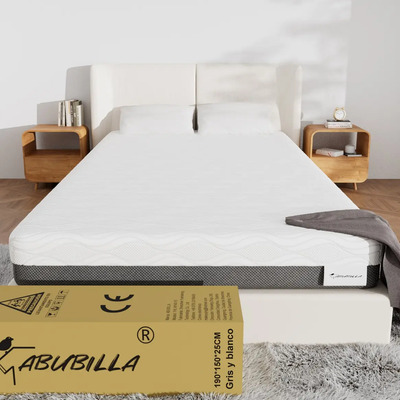 Colchon Memory Foam Suave 4 Colores Queen 190*150*25cm Color Gris Oscuro | Meses sin interés