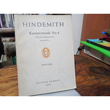 Kammeusik N°4 Hindemith (partitura)