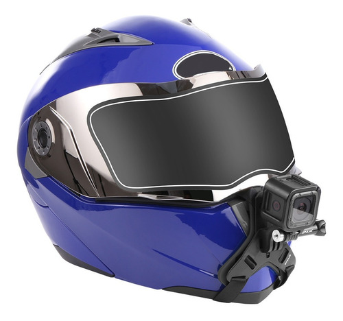 Arnés Mentón Casco Motocicleta Negro Compatible Gopro Bdg