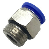 Conector Engate Rápido Tubo Pu 6mm X Rosca 1/4 Bsp - 10 Pçs