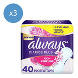 Pack Protectores Diarios Always Plus 40 U