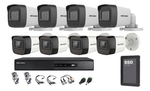 Kit Camara Hikvision Dvr 16ch 8 Bullet Disco Em