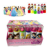 Kit 6 Batons Princesas Infantil Sabor Frutas Crianças Menina