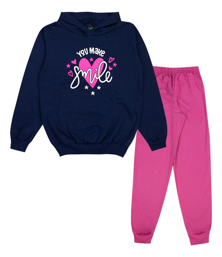 Conjunto De Moletom Infantil Feminino Moleton Juvenil Menina