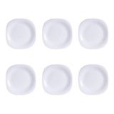 Plato Postre Luminarc Carine Vidrio Templado X6