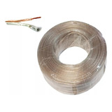 Cable Paralelo Multifilar Transparente 2x24awg 100mts Cobre