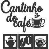 Cantinho Do Café Kit 4 Peças Decoração Cozinha Mdf 3mm