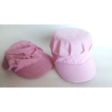 Gorras De Bebé Rayadas Nene Nena Roja Rosa X15u Por Mayor