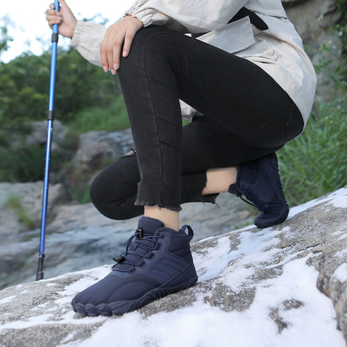 Zapatillas De Senderismo Casuales Con Piel Gruesa Y Botas De