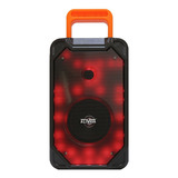 Bocina Portatil Bt Fm Luces Flama Recargable Usb 4 Pulgadas