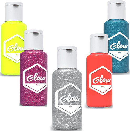 Gel Look Glow - Gel Para Cabello - Fluo - Glitter