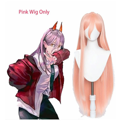 Peluca De Disfraz De Cosplay De Hombre Power Makima Con Moto