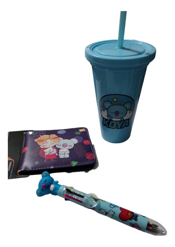 Set/ Combo Koya - Bt21 - Bt21 - Rm Vaso + Billetera + Lapice