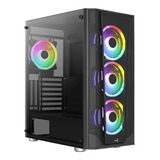 Chasis Gamer Aerocool Prism Rgb Vidrio + 4 Fans Argb