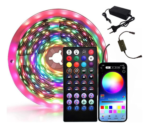 Tira Led 5050 Rgb Magic Bluetooth Audiorritmica Control App