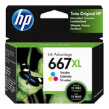 Hp 667xl Tri-color Alta Capacidad 330 Pag / Original