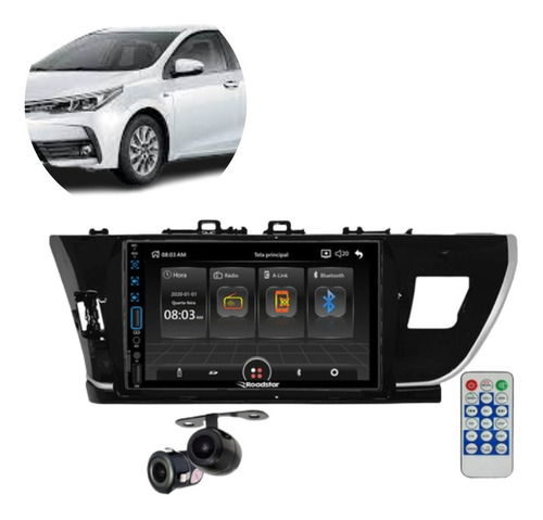 Multimidia Toyota 2 Usb Sd Bluetooth 7 Cores Mp3 Cam Corolla