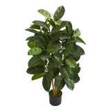 4 Planta Artificial De Roble Ficus, Verde