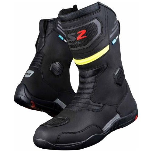 Botas Para Moto Ls2 Goby Negro/ Amarillo Fluo