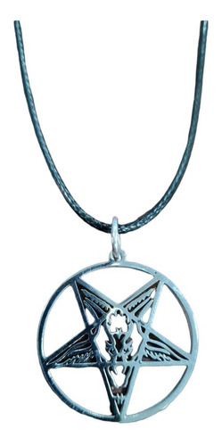 Collar Satánico Pentagrama Baphomet Macho Cabrio 