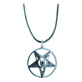 Collar Satánico Pentagrama Baphomet Macho Cabrio 