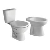 Combo Andina Inodoro Largo Deposito Asiento Bidet 1 - Frrm