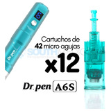 12 Cartuchos De 42 Agujas Para Dr Pen A6s. Dermapen