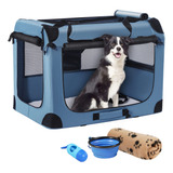 Petprsco Jaula Portatil Para Perros, Jaula De Viaje Plegable